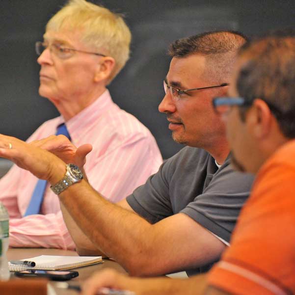 Veterans in classroom.