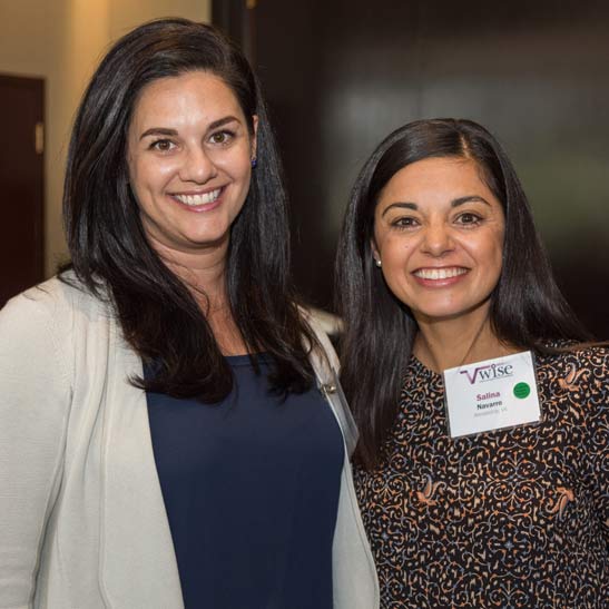 Two V-WISE participants smiling for photo.